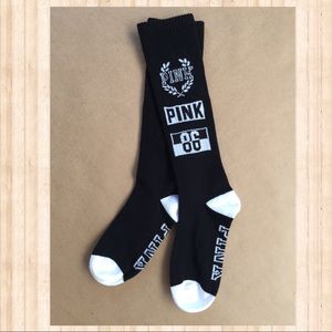 NWOT PINK Victoria’s Secret Mid Calf Socks
